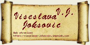 Višeslava Joksović vizit kartica